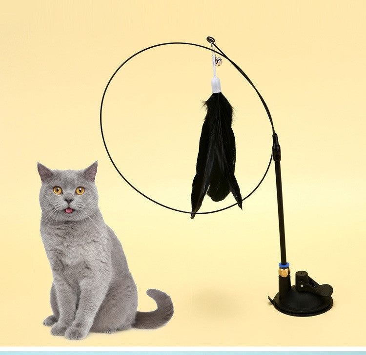 Varinha Interativa com Ventosa para Gatos - Brinca Sozinho