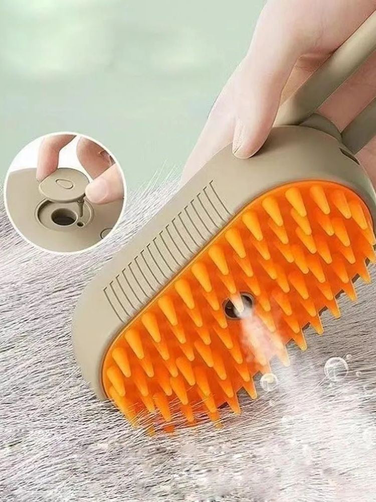 Escova a Vapor 3 em 1 para Gatos e Cães - Remove Pelos