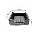 Cama Pet Quadrada Confortável - Preto Vime
