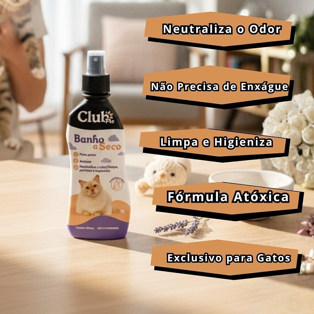 Banho a Seco para Gatos 300ml - Neutraliza Odores