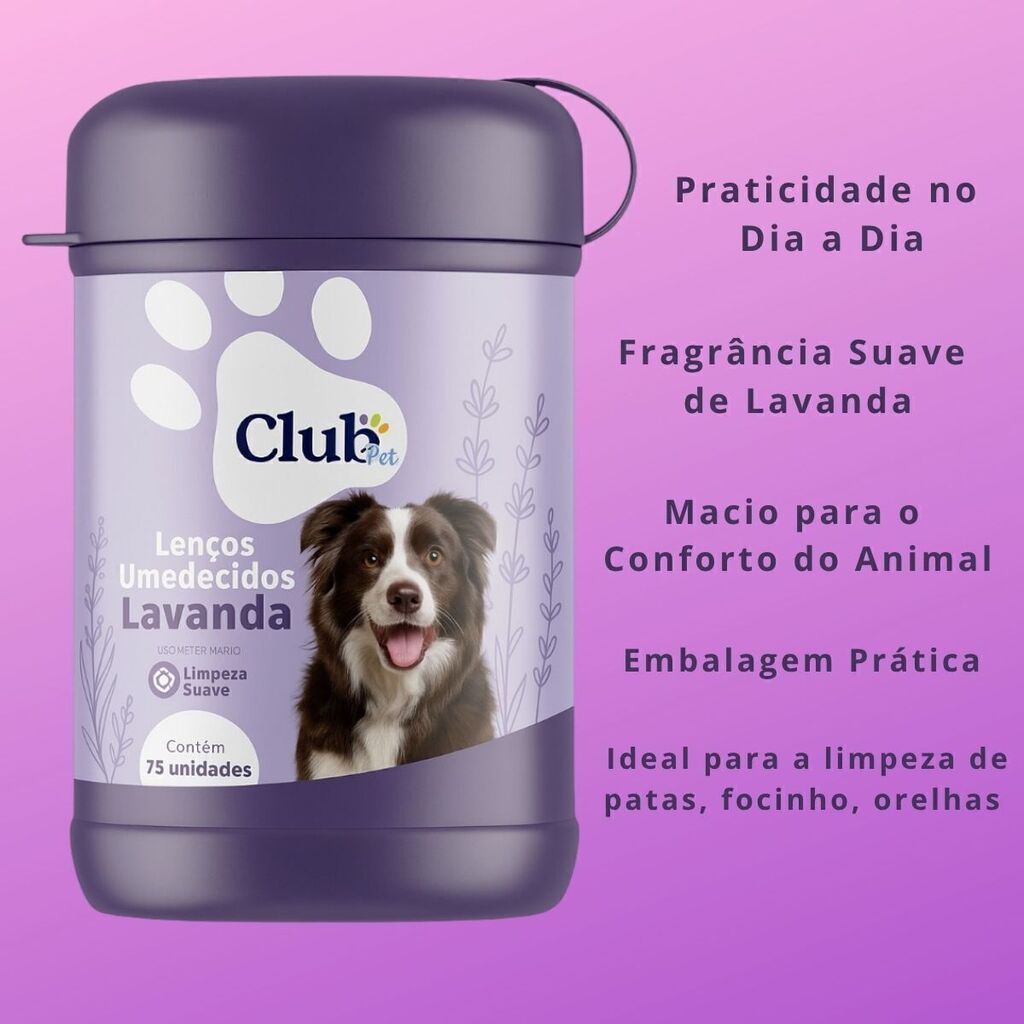 Lenço Umedecido Pet para Cães e Gatos - 4 Fragrâncias
