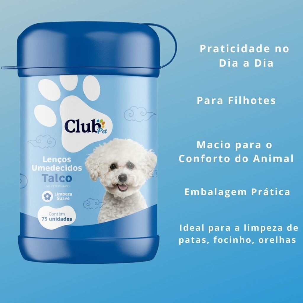 Lenço Umedecido Pet para Cães e Gatos - 4 Fragrâncias