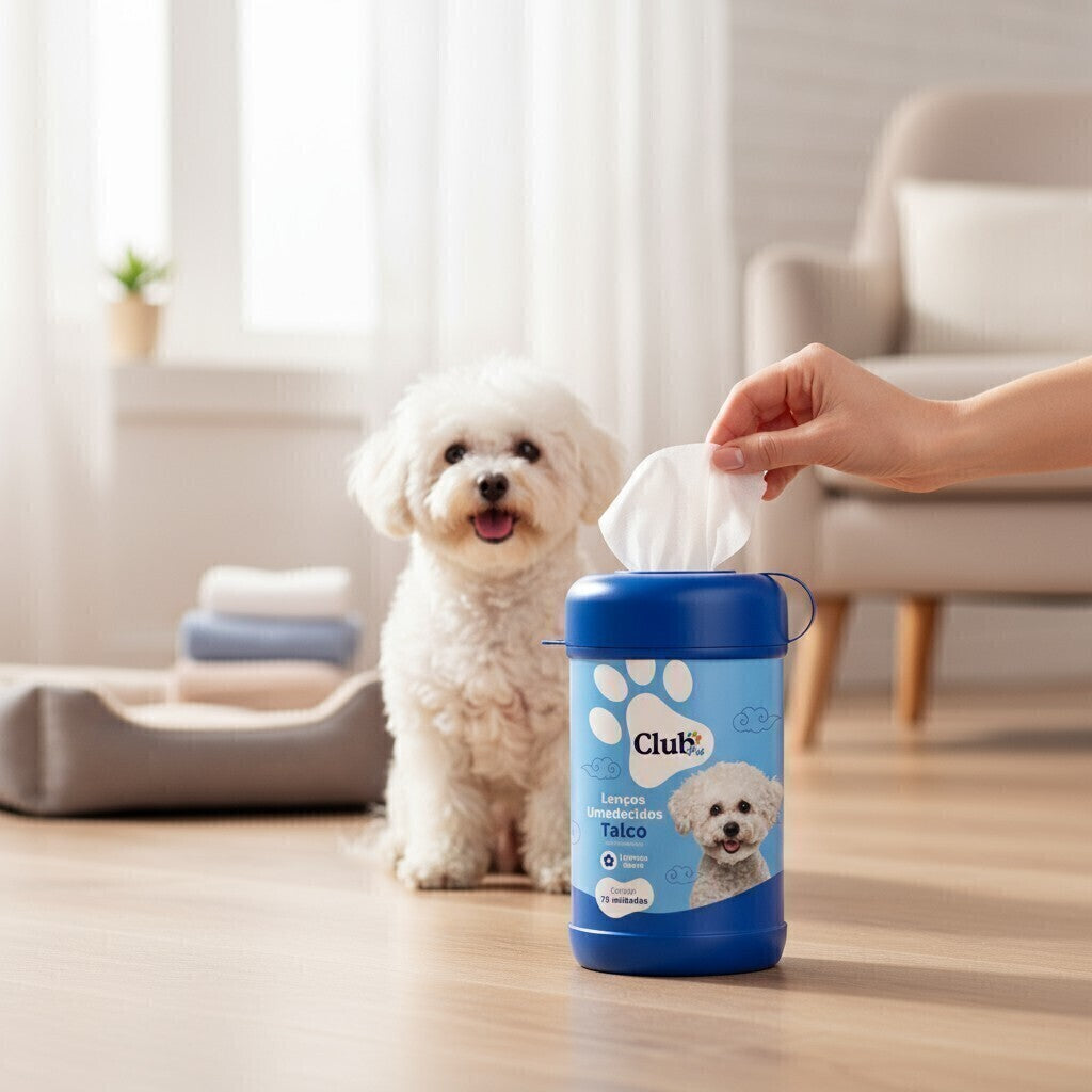 Lenço Umedecido Pet para Cães e Gatos - 4 Fragrâncias