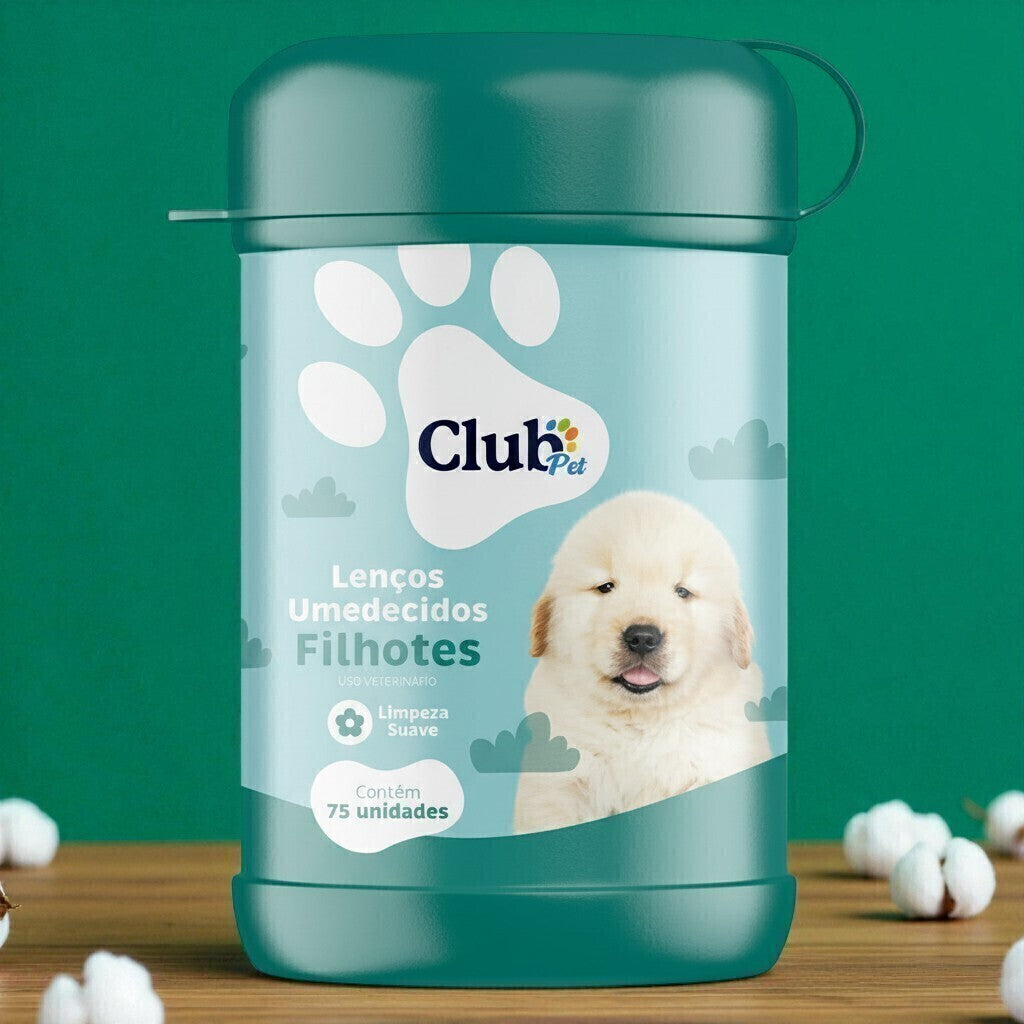 Lenço Umedecido Pet para Cães e Gatos - 4 Fragrâncias