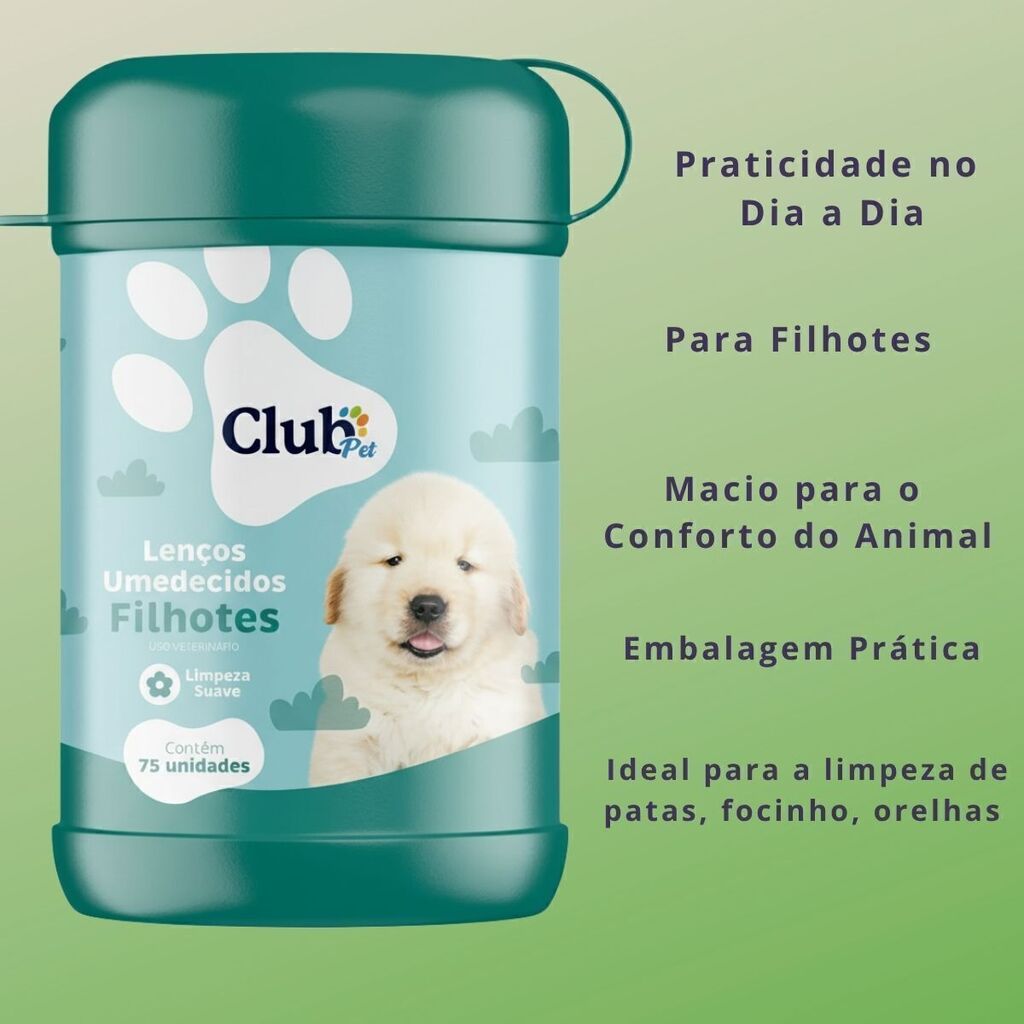 Lenço Umedecido Pet para Cães e Gatos - 4 Fragrâncias