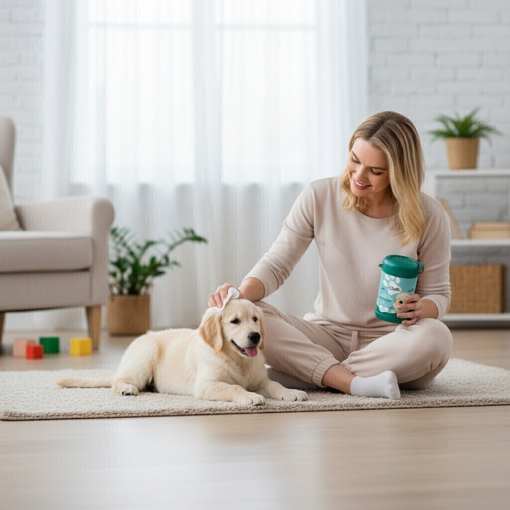 Lenço Umedecido Pet para Cães e Gatos - 4 Fragrâncias
