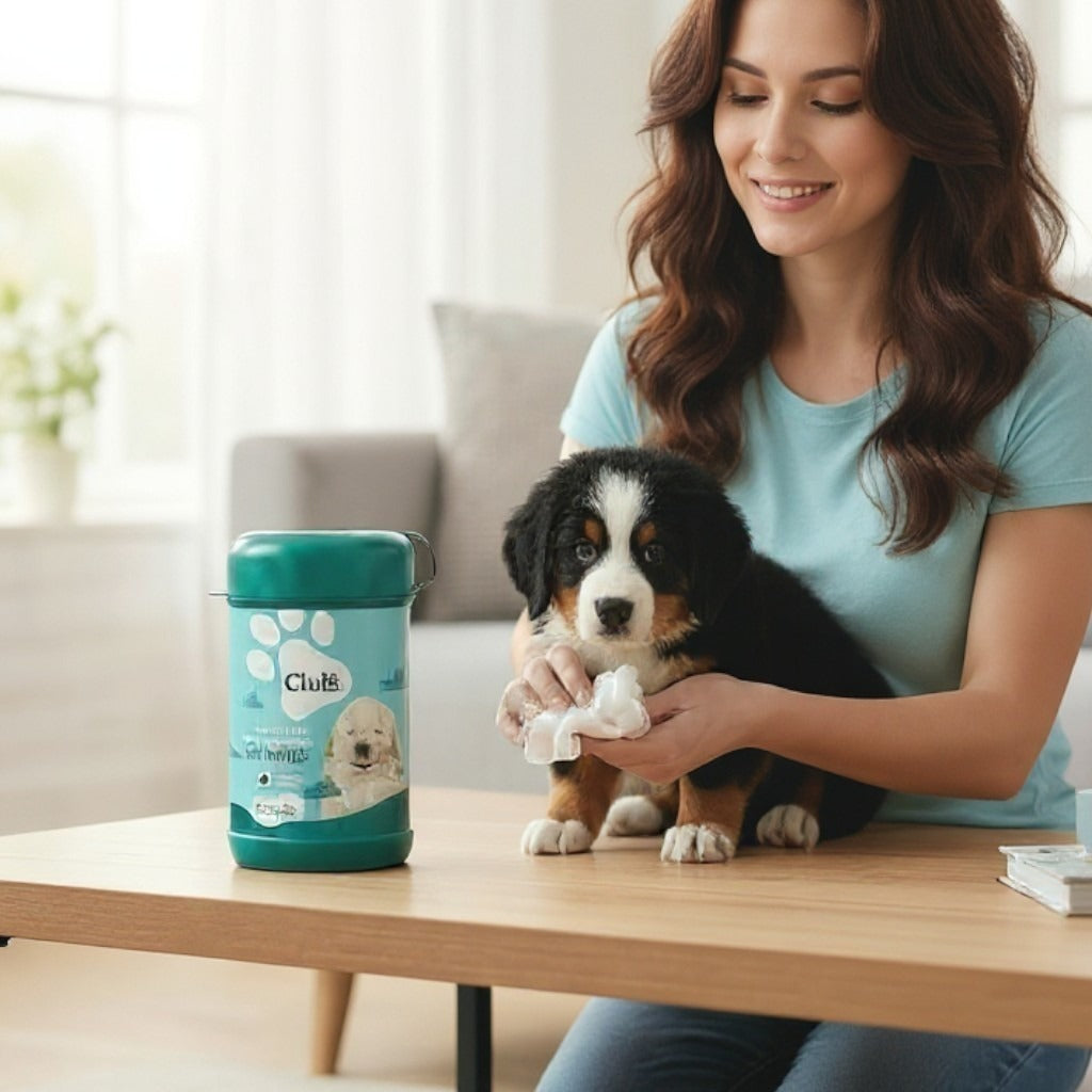 Lenço Umedecido Pet para Cães e Gatos - 4 Fragrâncias