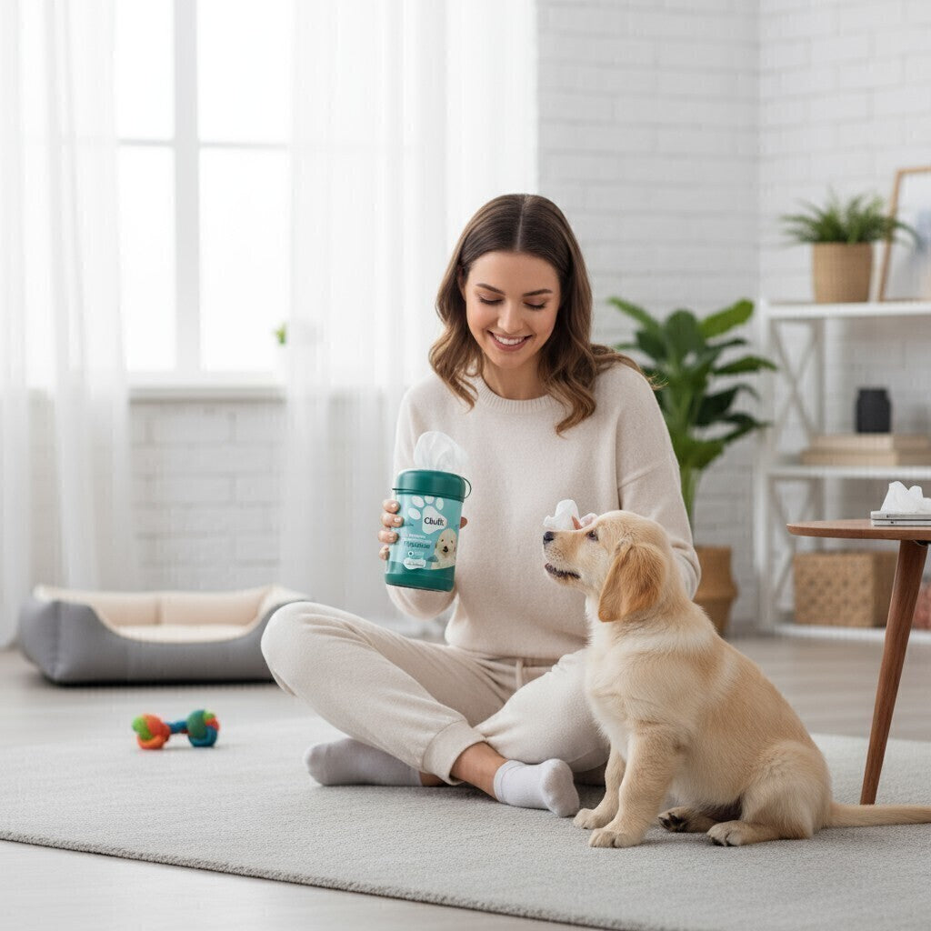 Lenço Umedecido Pet para Cães e Gatos - 4 Fragrâncias