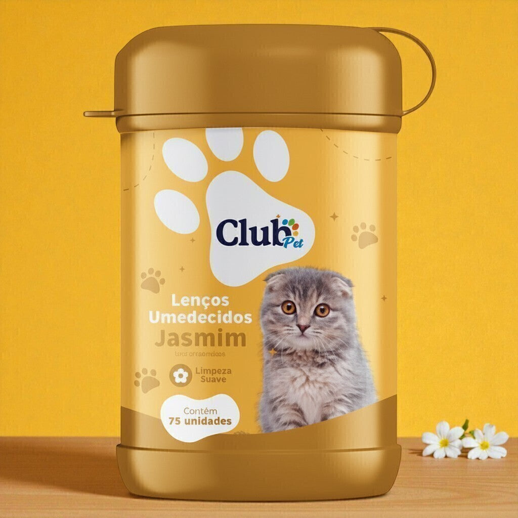 Lenço Umedecido Pet para Cães e Gatos - 4 Fragrâncias