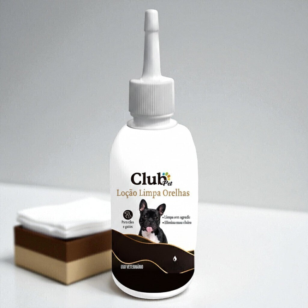 Limpador de Ouvido para Cães e Gatos 100ml - Loção Limpa Orelhas