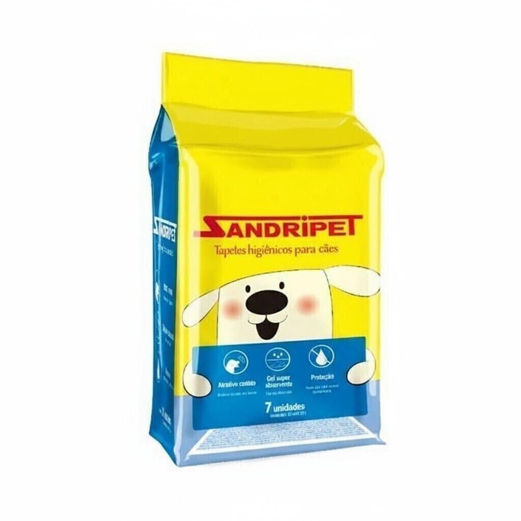 Tapete Higiênico Descartável para Cães 60x80cm - Pacote com 7 unidades