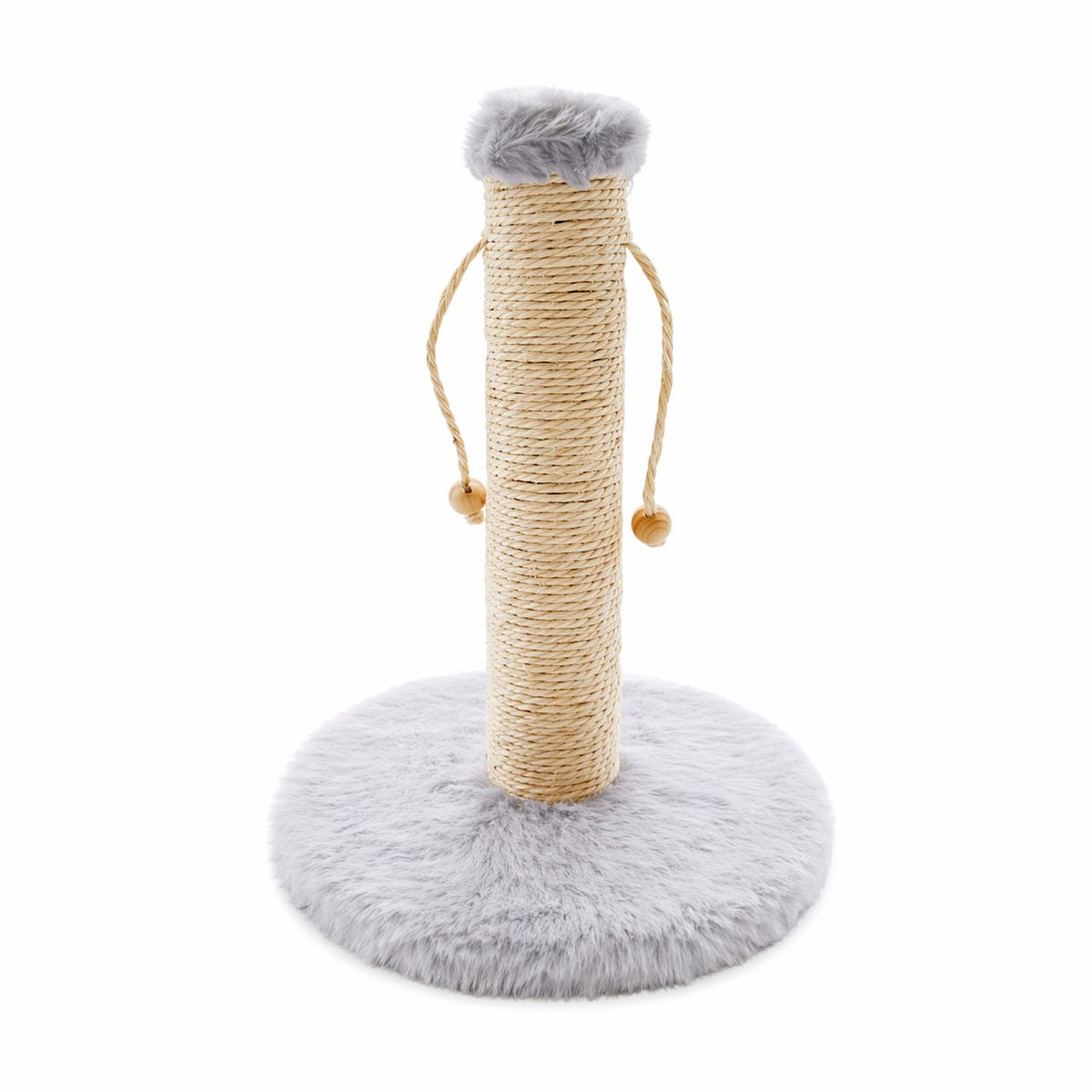Arranhador para Gatos com Poste e Bolinhas - Cinza