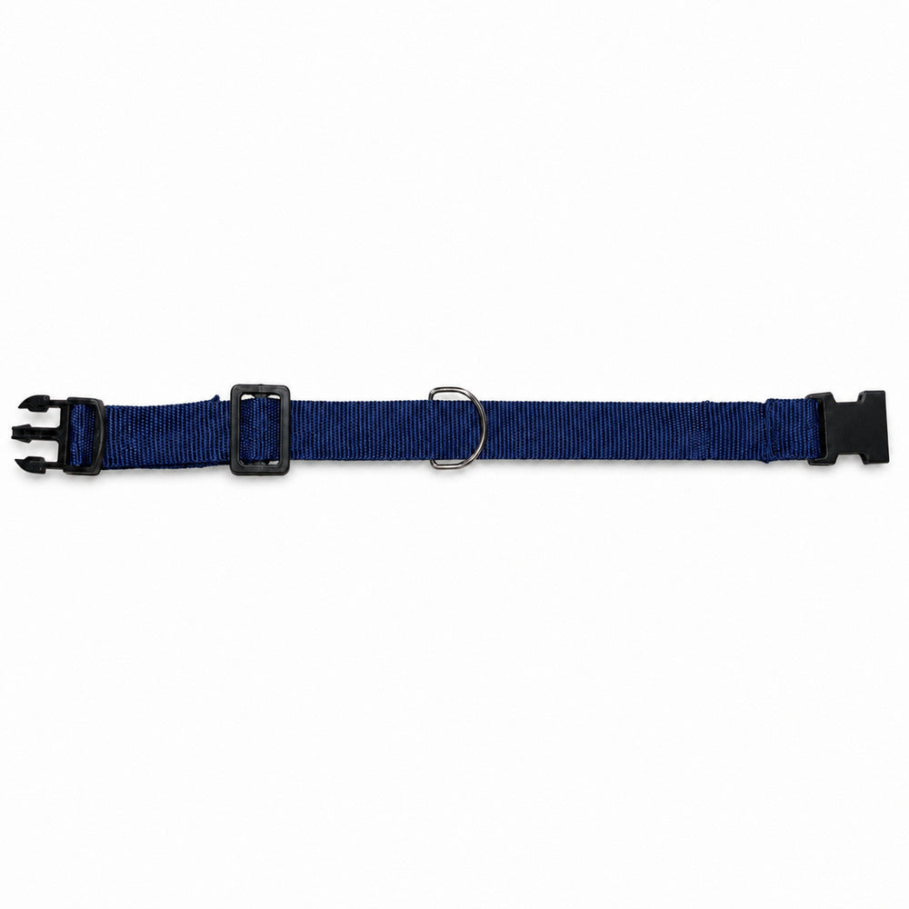 Coleira Pet Ajustável com Fivela de Engate Rápido - Azul