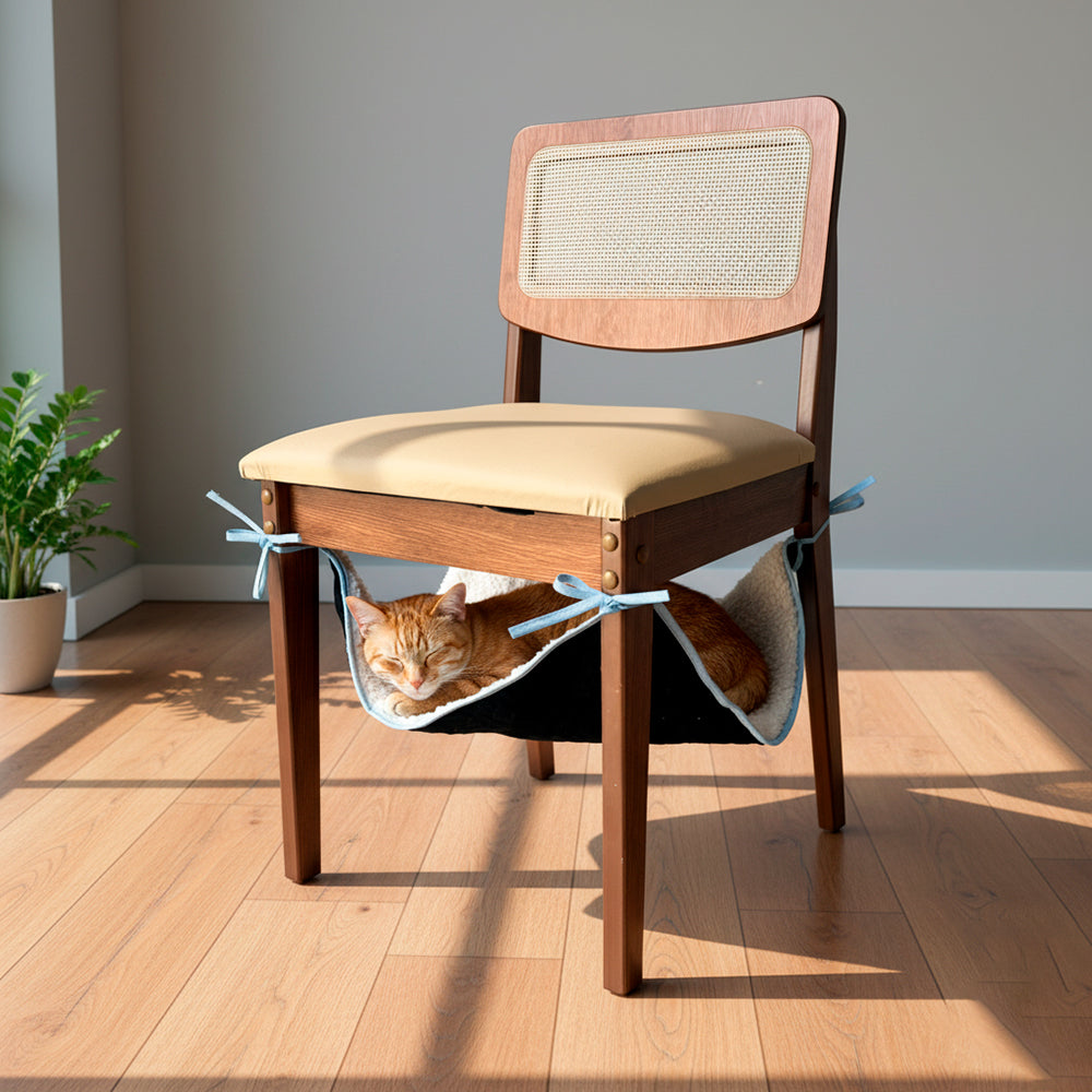 Rede de Cadeira para Gatos Impermeável - Caminha Suspensa Azul