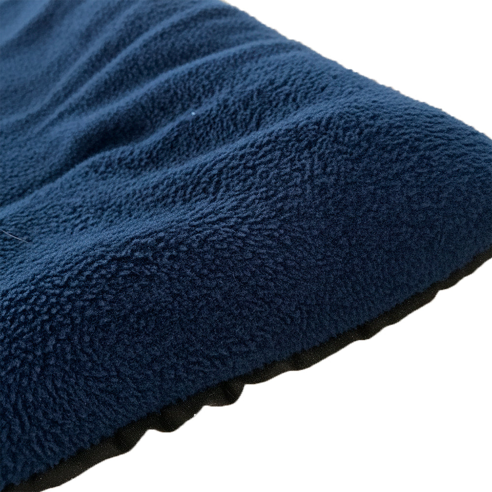 Tapete Caminha Pet Soft Acolchoado com Patinhas - Azul e Bege (Médio)